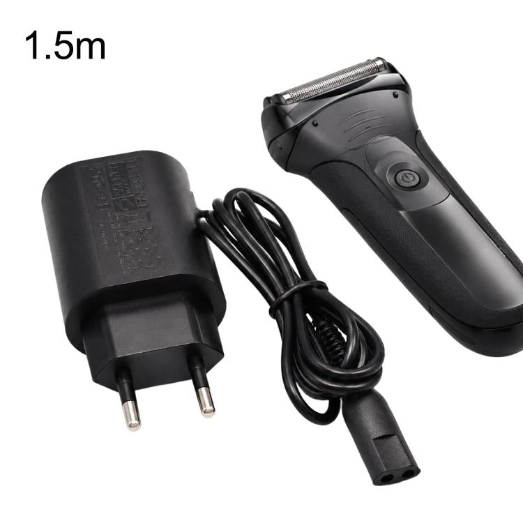 Braun shaver EU plug charger with 1.5m black cable and power cord connector