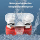 Waterproof car yacht battery terminal with clear cover over red base, splash-protected