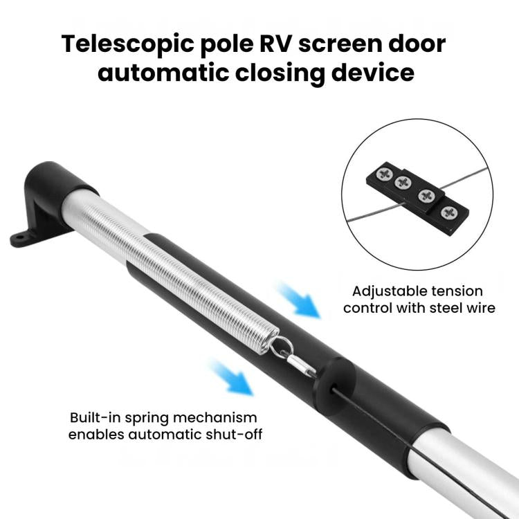 Car Door Handle Round Telescopic Rod With Built-in Spring For Automatic Closing