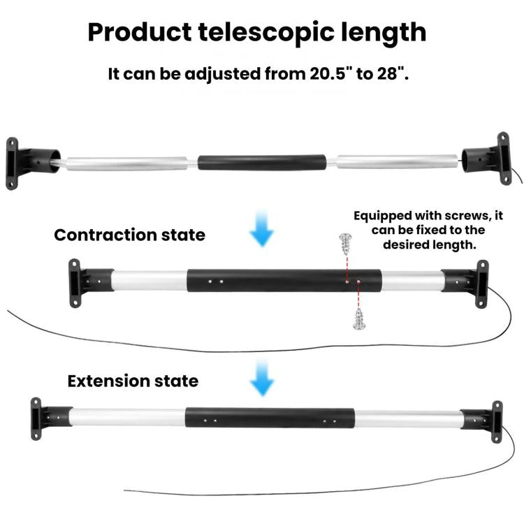 Car Door Handle Round Telescopic Rod With Built-in Spring For Automatic Closing