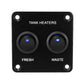 RV Peephole Button Switch Panel LED Light Water Tank Heater Control Switch, 2-digit, 3-digit