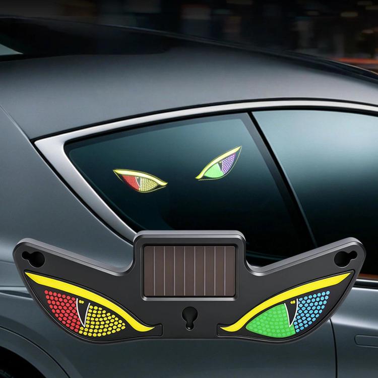 Car LED Wireless Solar-Powered Evil Eye Triangular Window Decorative Light, Y5, Y6, Y7