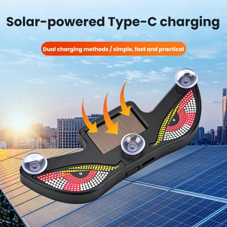 Car LED Wireless Solar-Powered Evil Eye Triangular Window Decorative Light, Y5, Y6, Y7
