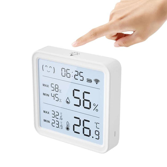 For Tuya Large Screen Smart Temperature Humidity Meter Wireless Portable Home Thermometer, TH08Pro