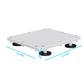 White roof magnetic bracket with four black mounting feet and side spacing guides