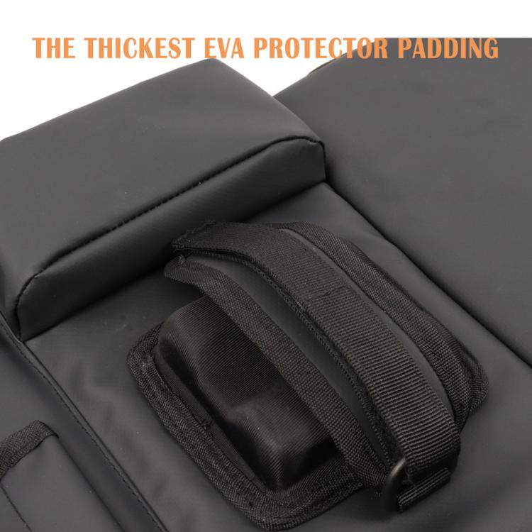 Thick cushioned tailgate bike protection pad with adjustable webbing straps