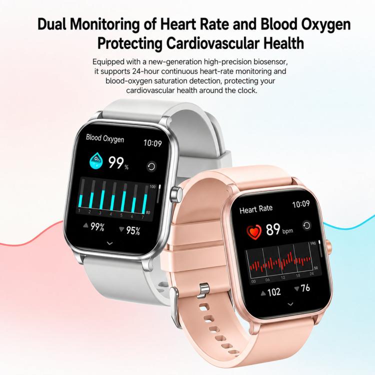 Y8 Smart Watch With Bluetooth Call Fitness Tracker Heart Rate Sleep Monitor