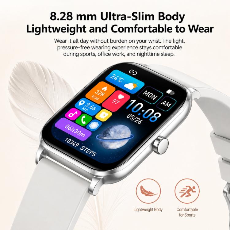 Y8 Smart Watch With Bluetooth Call Fitness Tracker Heart Rate Sleep Monitor