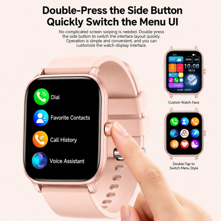 Y8 Smart Watch With Bluetooth Call Fitness Tracker Heart Rate Sleep Monitor