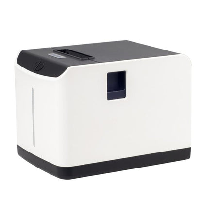 Thermal label and receipt printer with dark top and white body