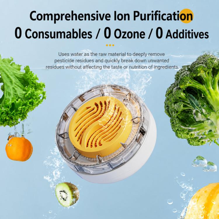 Fruit Vegetable Washing Machine Food Purifier With Wireless Charging Base