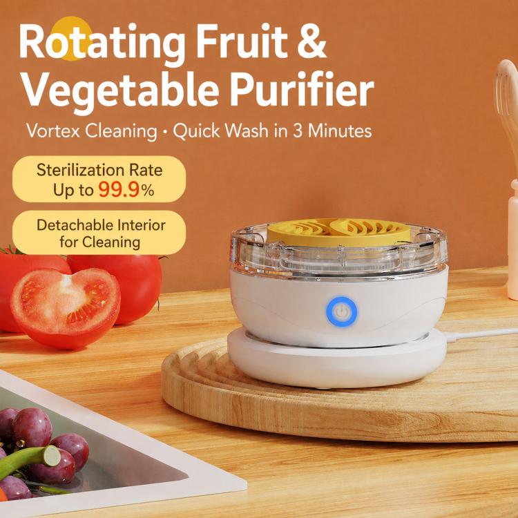 Fruit Vegetable Washing Machine Food Purifier With Wireless Charging Base