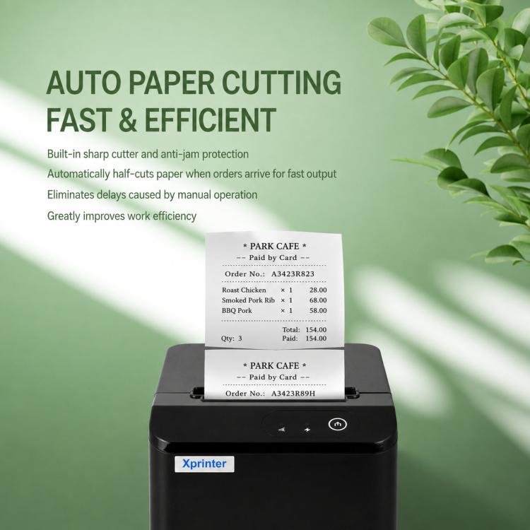 Xprinter XP-T80Q Thermal Receipt Printer For Catering Medical & Milk Tea Shops, USB, USB + Network Port