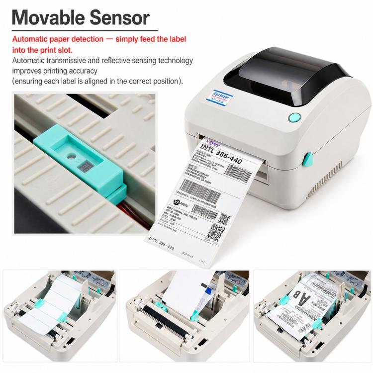 Xprinter XP-470B Thermal Barcode Printer Express E-Waybill Label Machine, USB, USB + Bluetooth