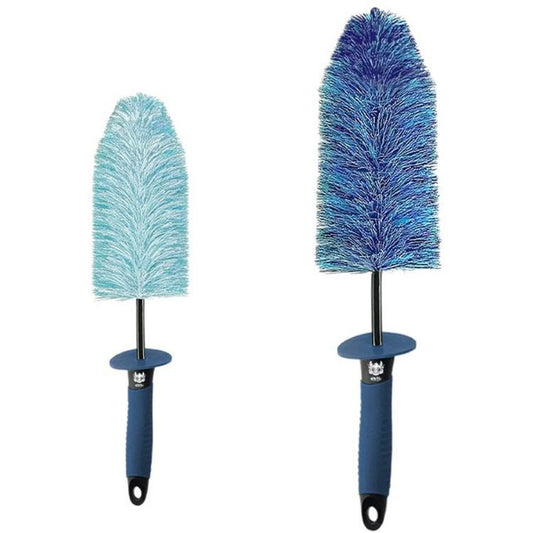 Qili Car Cleaning Brush With Extra Soft Bristle For Wheel Cleaning, Large, Small