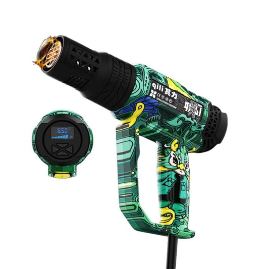 qili Constant Temperature Shrink Film Dedicated Hot Air Gun with Digital Display, EU Plug, 180cm, 300cm, 500cm