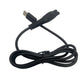 Black USB-C shaver charging cable with metal USB-C and shaver plug ends