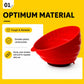 Red magnetic storage bowl made of durable plastic, wide opening for parts
