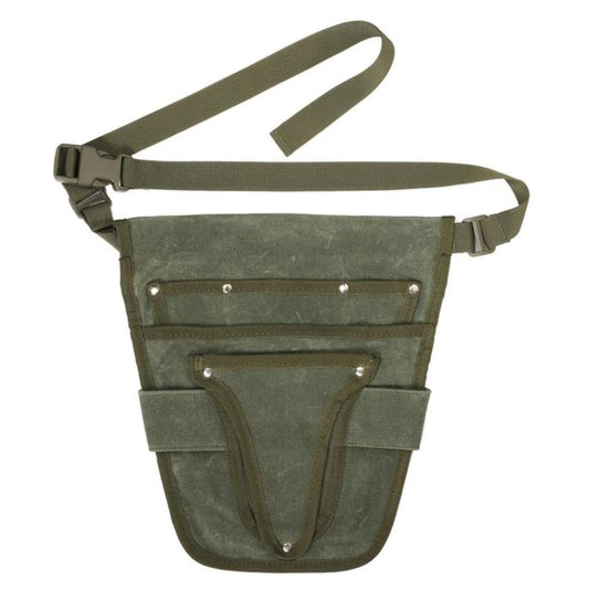 Wear-Resistant Waxed Canvas Weeding Tool Storage Waist Bag