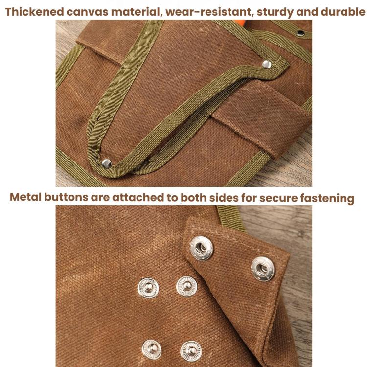 Wear-Resistant Waxed Canvas Weeding Tool Storage Waist Bag