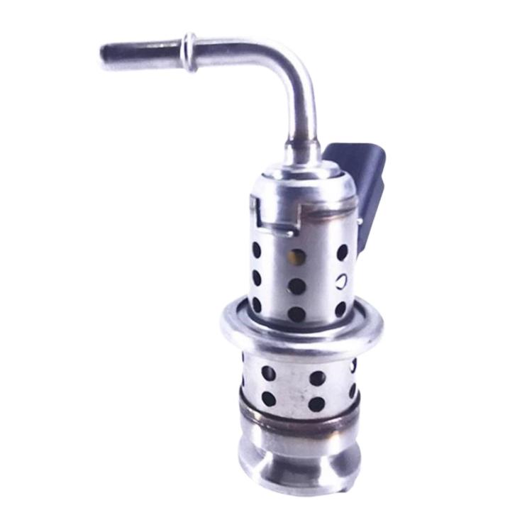 Urea injector with curved metal tube and perforated stainless housing