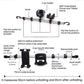 Extendable car back phone and tablet stand with cup holder and side hooks on rod