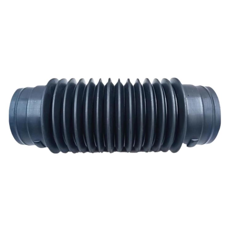 Air intake hose with ribbed center and two end collars