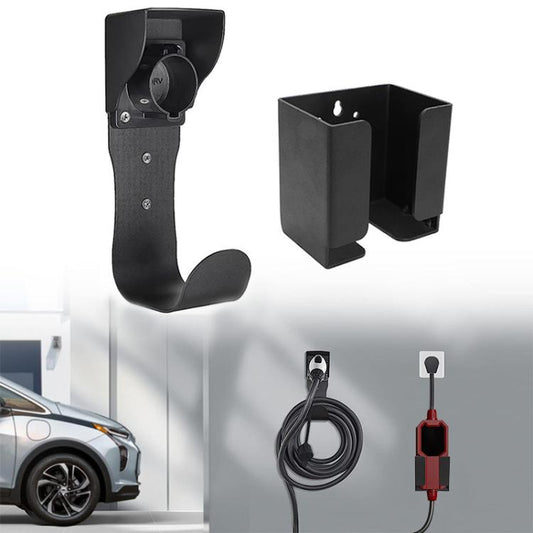 For J1772 US Standard EV Charger Holder and Control Box Bracket Set Holster and Cable Organizer, Metal, Standard