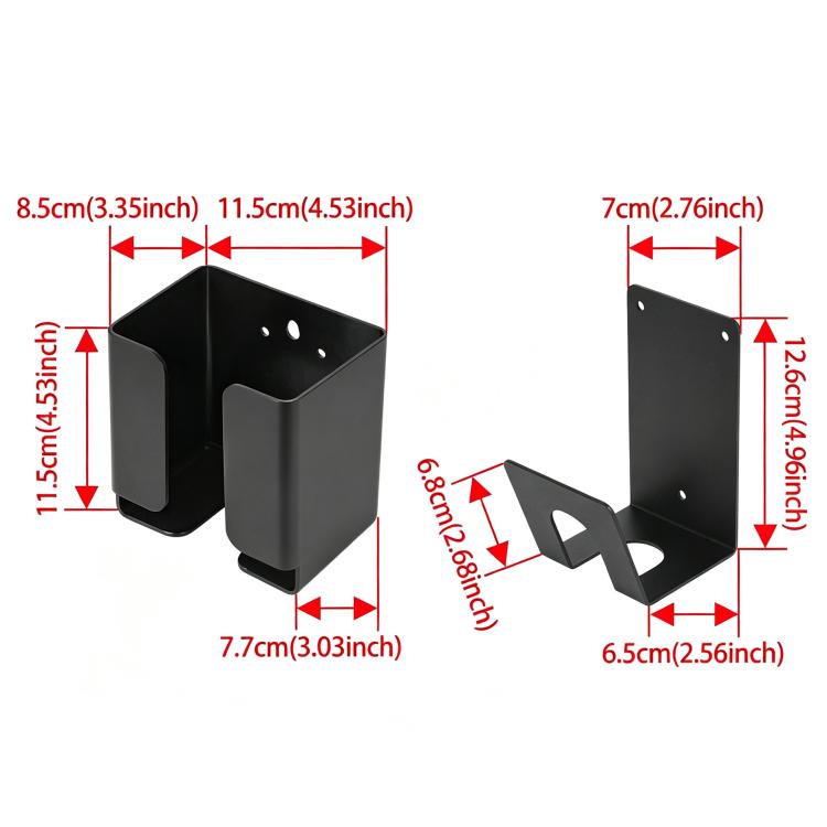 Universal EV Charger Control Box Bracket Holster And Cable Organizer, Control Box Holder Only, Hook Only, Hook + Box Bracket