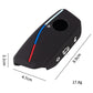 Black silicone key cover with honeycomb texture, circular key cutout, blue/red stripes