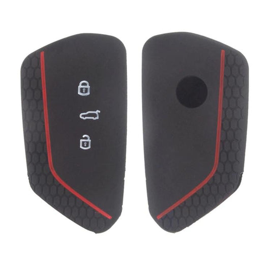 2pcs Silicone Key Fob Cover For Volkswagen Golf 8 / Talagon / ID4 Crozz / ID6X / Teramont