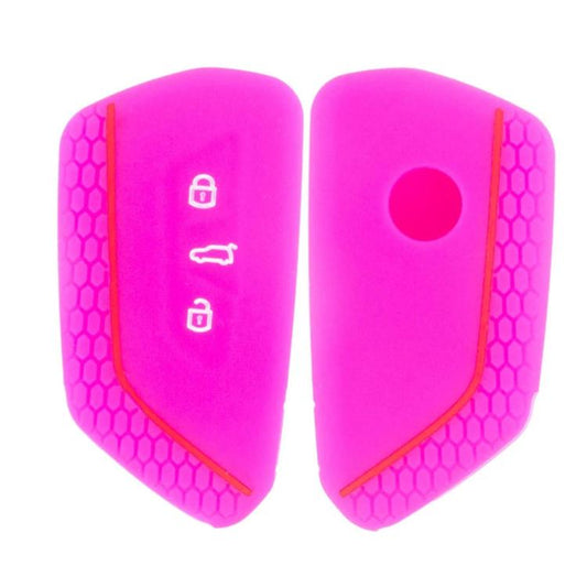 2pcs Silicone Key Fob Cover For Volkswagen Golf 8 / Talagon / ID4 Crozz / ID6X / Teramont