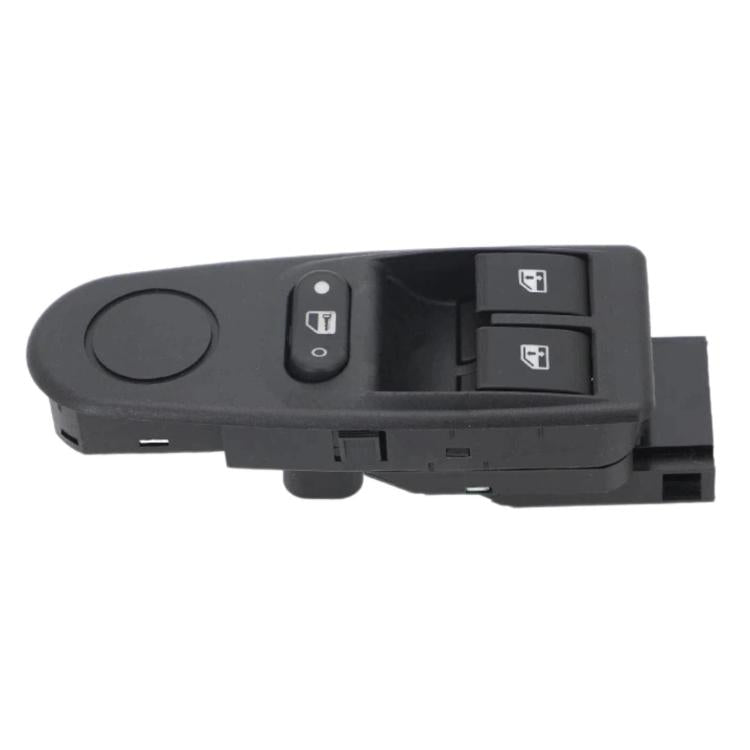 Window lift switch with side view showing rocker and driver-side button cluster