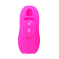 Silicone key fob cover for Porsche, pink, with button cutouts.