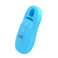 Silicone key fob cover for Porsche, light blue, with button cutouts.