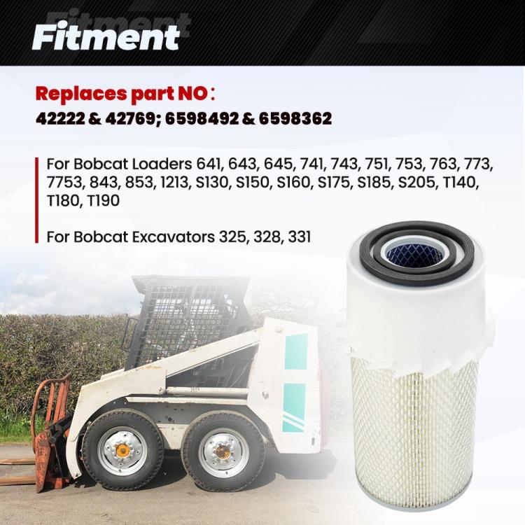 Cylindrical engine air filter with blue outer mesh and pleated light filter media