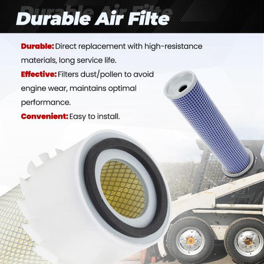 Engine Air Filter Kit For Bobcat 753 / 763 / S175 / 641 Excavator 325 / 328 Replaces 6598362 6598492