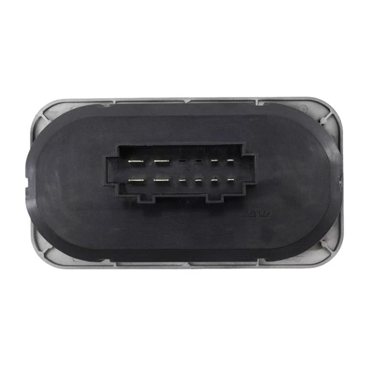 Car headlamp light switch electrical connector view, black rear housing