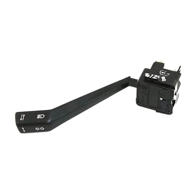 Headlight turn signal switch assembly with black lever and control icons