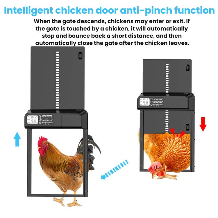 Aluminum Alloy Digital Display Automatic Timed Chicken Coop Door, KF4201058