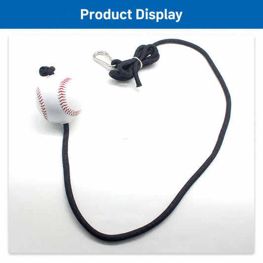 Baseball Hitting Trainer Rope 300cm Solo Softball Batting Tether Swing Trainer, Standard Version, with Foam Sleeves