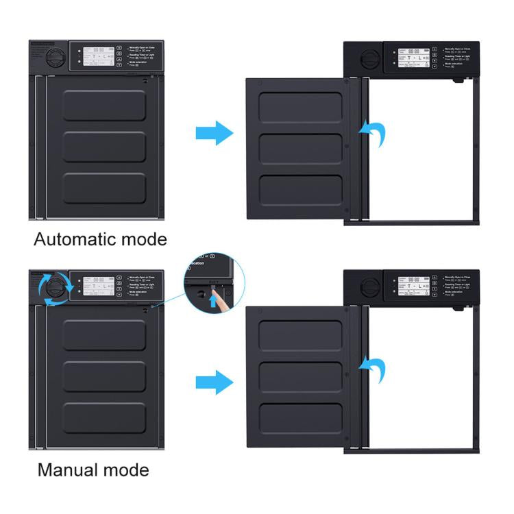 Solar-Powered Chicken Coop Door With Remote Control Light Sensor Alarm, KF4201069