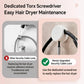 White cable lock holder with dedicated Torx screwdriver for securing the cord lock