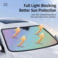 Car windshield sunshade with full-coverage rainbow pattern and black border