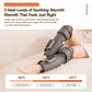 Gray heated calf and knee air compression massager with warming wraps