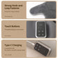 Cordless calf air compression massager with heat, remote control, hook-and-loop closure