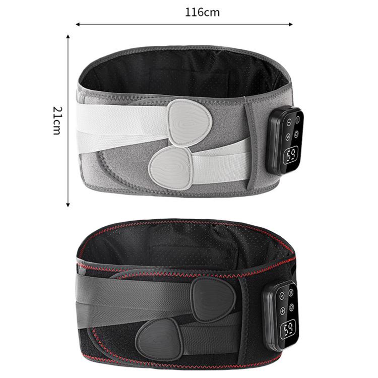Cordless Heated Waist Belt Massager With Vibration Support Back Heat Pad