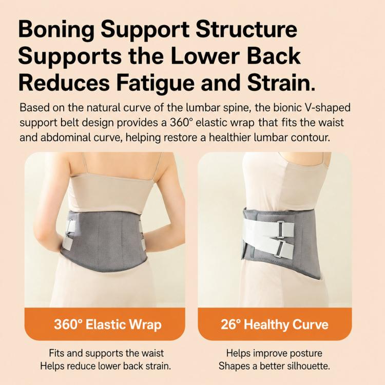 Cordless Heated Waist Belt Massager With Vibration Support Back Heat Pad