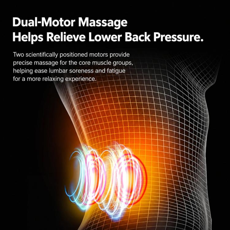 Cordless Heated Waist Belt Massager With Vibration Support Back Heat Pad