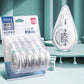 Correction tape dispenser and refills in clear blister pack with transparent tape rolls